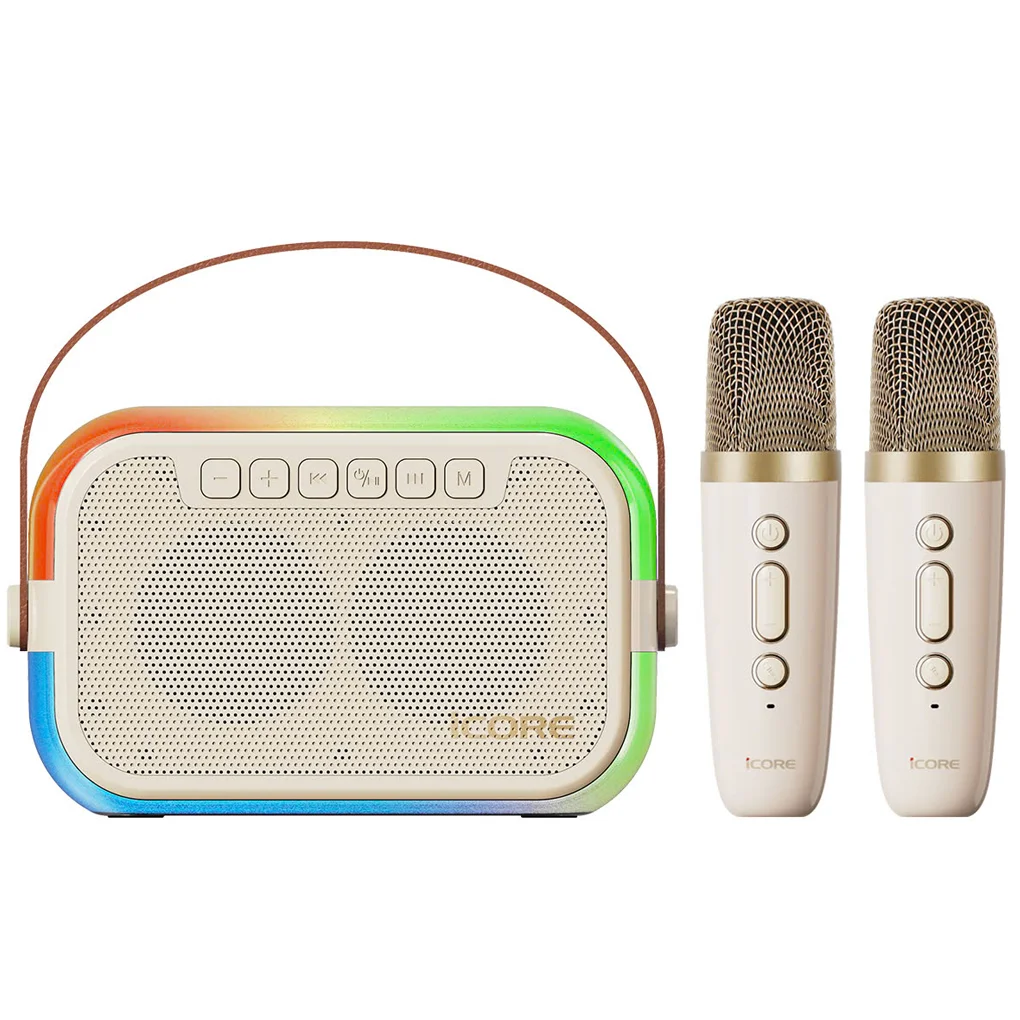 Icore Bộ Loa Karaoke Mini ISM69 Kèm 02 Micro