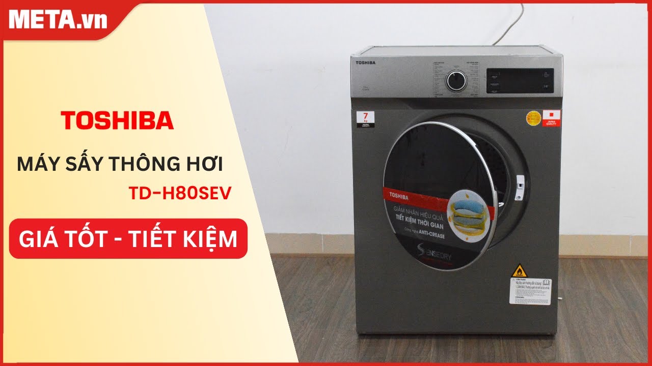 Máy sấy thông hơi 7 kg Toshiba TD-H80SEV(SK)